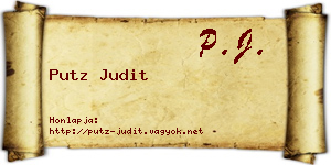 Putz Judit névjegykártya